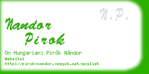 nandor pirok business card