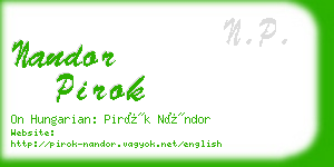 nandor pirok business card